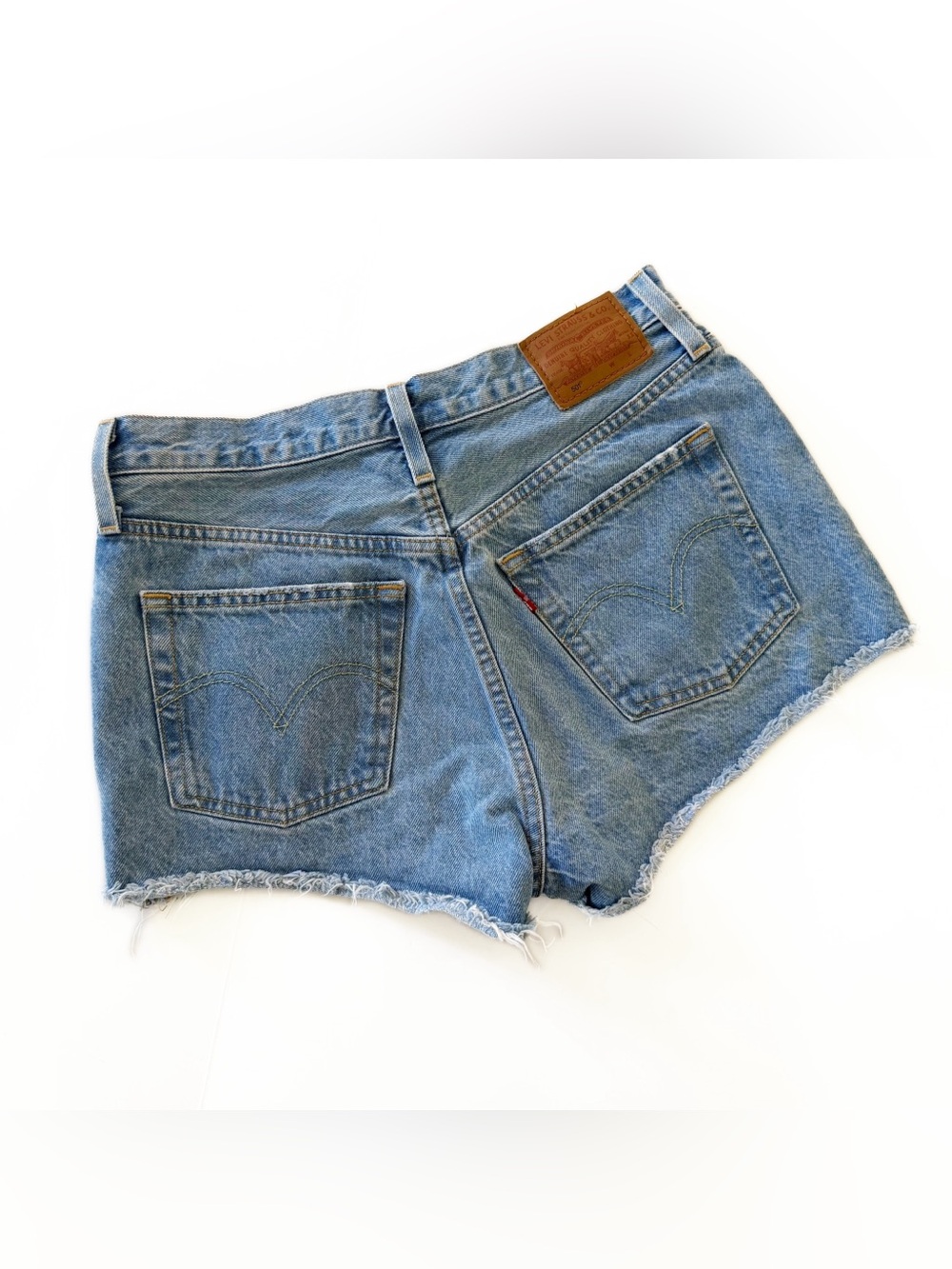 Levi’s Premium Shorts Womens 28 501 Cut Off Boho Festival Button Fly - Picture 7 of 7